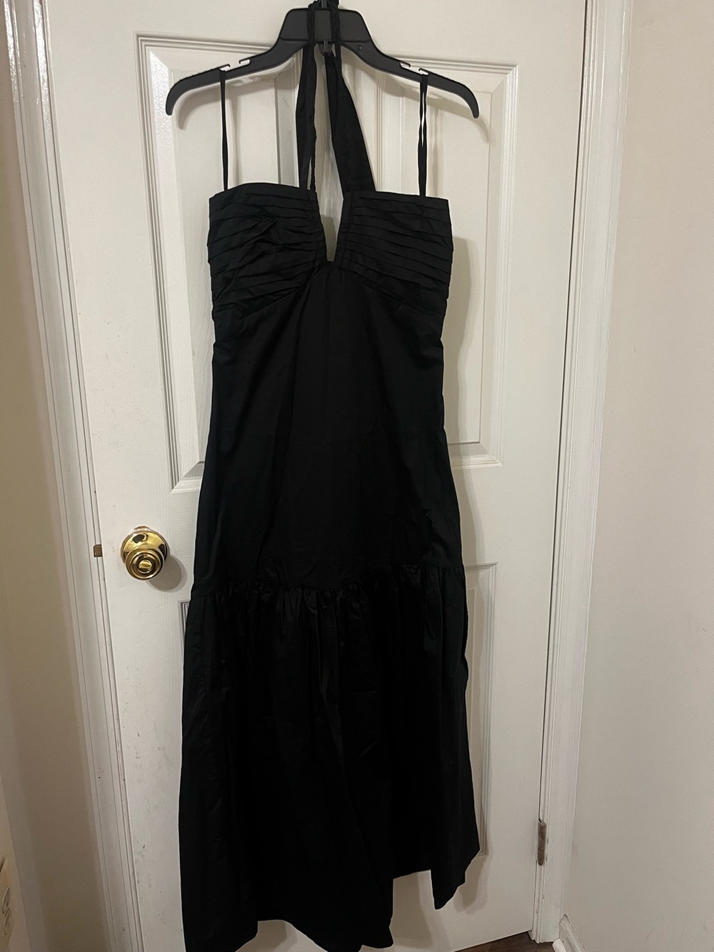 Karina Grimaldi Black Tie Halter Dress Sz L